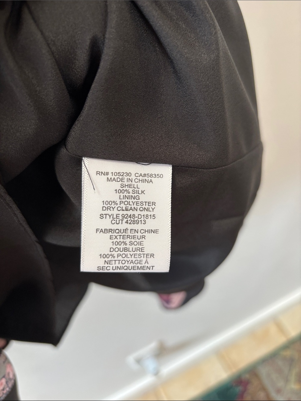 Joie Black Mini Dress with Pink and Light Blue Print - Picture 6 of 10